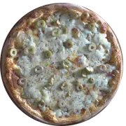 Premium: Quatro Queijos - Pizzas Grande (Ingredientes: Azeitona, Molho Artesanal, Mussarela, Orégano, Parmesão Ralado, Provolone, Requeijão)