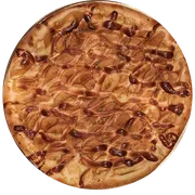 Doce: Banana Caramelizada - Pizzas Grande (Ingredientes: Banana, Chocolate Branco Gratinado, Mix de Canela Com Açúcar, Mussarela)
