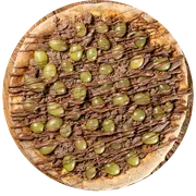 Doce: Sensação de Uva - Pizzas Grande (Ingredientes: Chocolate, Mussarela, Uva Verde)