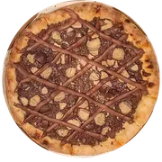 Doce: Sonho de Valsa - Pizzas Grande (Ingredientes: Amendoim, Chocolate, Mussarela, Sonho de Valsa)