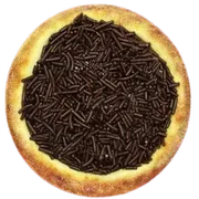 Esfihas Doce: Esfiha de Brigadeiro - Esfihas Artesanais, Delícia Árabes. (Ingredientes: Chocolate, Granulado)