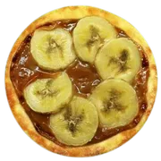 Esfihas Doce: Esfiha de Banana C/ Chocolate - Esfihas Artesanais, Delícia Árabes. (Ingredientes: Banana, Chocolate)