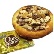 Esfihas Doce: Esfiha de Ouro Branco - Esfihas Artesanais, Delícia Árabes. (Ingredientes: Amendoim, Chocolate, Ouro Branco)