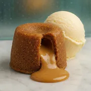 Sobremesas: Petit Gateau Doce de Leite - Sobremesas (Ingredientes: Petit Gateau, sorvete creme)