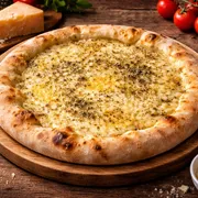 Tradicionais: 1 - Alho e Óleo - Pizza Grande (Ingredientes: Molho de Tomate, alho, azeite de oliva, mussarela, orégano)
