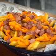 Porções: Porção de Fritas c/ Cheddar e Bacon (G) - Porções