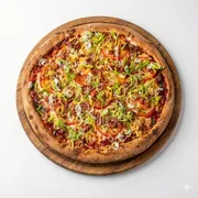 Premium: Corazzato - Pizza Grande (Ingredientes: Alho Poró, Bacon Crocante, Carne Seca, Mussarela, Tomate em Rodelas)