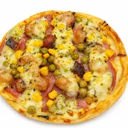 Especiais: 25-Paulista - Pizza Grande (Ingredientes: Molho, Mussarela, Lombo, Catupiry, Bacon, Ervilha, Milho, Orégano)