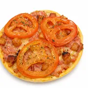 Tradicionais: 14-Do Chef - Pizza Grande (Ingredientes: Bacon, Molho, Mussarela, Orégano, Presunto, Tomate)