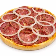 Promocionais: 04-Calabresa (COM QUEIJO) - Pizza Grande (Ingredientes: Molho, Mussarela, Calabresa, Cebola, Orégano)
