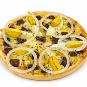 Especiais: 27-Rei da Pizza - Pizza Grande (Ingredientes: Molho, Mussarela, Filé, Ovo, Milho, Cebola, Orégano)