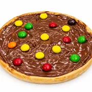 Doces Premium: 40-Nutella com M&M`s - Pizza Grande (Ingredientes: M&M`s, Nutella)