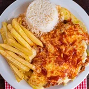 Porções: Porção Tilápia a Parmegiana - Porção 400g (Ingredientes: Porção)