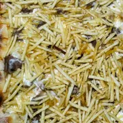 Especiais: Strogonoff de Carne - Pizza Grande (Ingredientes: Filé, Palmito, Creme de Leite, Batata Palha)