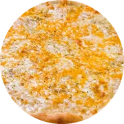 Tradicionais: 4 Queijos - Pizza Família (Ingredientes:  Azeitona,  Catupiry,  Mussarela,  Orégano,  Parmesão,  Provolone, Molho)