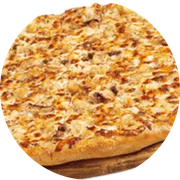 Tradicionais: Bauru - Pizza Família (Ingredientes:  Azeitonas,  Bacon,  Mussarela,  Orégano,  Presunto,  Tomate, Molho)