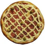 Tradicionais: Calacatu - Pizza Família (Ingredientes:  Azeitona,  Calabresa,  Catupiry,  Mussarela,  Orégano, Molho)