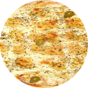 Tradicionais: Palmito II - Pizza Família (Ingredientes:  Azeitona,  Catupiry,  Mussarela,  Orégano,  Palmito, Molho)