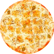 Tradicionais: Frango I - Pizza Família (Ingredientes:  Azeitona,  Batata palha,  Catupiry,  Frango desfiado,  Mussarela,  Orégano, Molho)