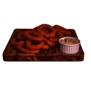 Porções: Anéis de Cebola 300g - PORÇÕES (Ingredientes: 300g de Cebolas empanadas! Acompanhadas de molho supreme !)