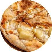 Doces: Abacaxi Nevada - Pizza Grande (Ingredientes: Chocolate branco, Abacaxi)
