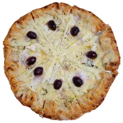 Tradicionais: SEIS QUEIJOS - Pizza Grande (Ingredientes: Molho de Tomate,  Mussarela,  Gorgonzola,  Parmesão, Ricota,  Provolone,  Catupiry, Azeitona Preta,  Orégano)
