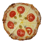 Tradicionais: Mussarela - Pizza Grande (Ingredientes: Molho de Tomate,  Mussarela,  Azeitona,  Orégano)
