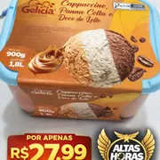 Sorvetes: Sorvete 2lt Cappuccino, Pana Colta e Doce de Leite - 2lt