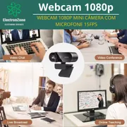 Eletronicos: Webcam 1080p - Webcam 1080p (HD) com auto focus, 15FPS e microfone