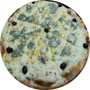 Tradicionais: 5 Queijos - Pizza Grande (Ingredientes: Mussarela, Provolone, Catupiry, Parmesão, Gorgonzola)