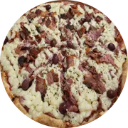 Tradicionais: Calacatu - Pizza Grande (Ingredientes: Calabresa fatiada, Bacon, Catupiry)