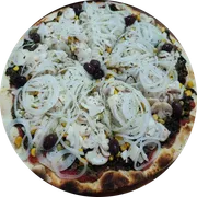 Tradicionais: Vegetariana - Pizza Grande (Ingredientes: Escarola refogada, Palmito, Milho Verde, Champignon, Ervilha, Cebola)