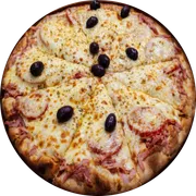 Tradicionais: Bauru - Pizza Grande (Ingredientes: Presunto, Fatias de tomate, Mussarela)