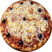 Tradicionais: Baiana - Pizza Grande (Ingredientes: Calabresa Moída, Pimenta, Ovo, Cebola)