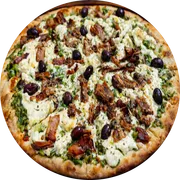 Tradicionais: Brócolis Especial - Pizza Grande (Ingredientes: Brócolis, Alho e óleo, Requeijão cremoso, Bacon, Parmesão)