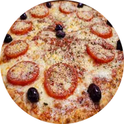 Tradicionais: Napolitana - Pizza Grande (Ingredientes: Mussarela, Fatias de tomate, Parmesão)