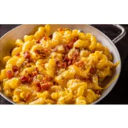 Jantinhas: Mac and Cheese com Bacon e Calabresa - Jantinhas (Ingredientes: Mac and Cheese com Bacon e Calabresa)