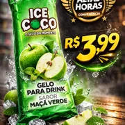 Gelo: Gelo Sabor Ice Maça Verde - 190g
