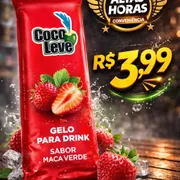 Gelo: Gelo Sabor Ice Morango - 190g