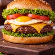 Lanches: X Egg Burguer - Lanche (Ingredientes: Alface, Hambúrguer, Ovo, Pão, Queijo, Tomate)