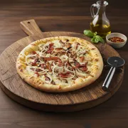 Especiais: Gauchinha - Pizza Grande 35 cm3 sabores (Ingredientes: Bacon, Cebola, Mussarela, Tiras de Carne)