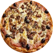Tradicionais: Lombo Especial - Pizza Grande (Ingredientes: Lombo Canadense, Requeijão,, Bacon, Parmesão)