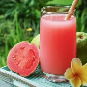 Sucos de Polpa & Natural: Suco Polpa Goiaba com água - Suco Polpa de Goiaba batido com água.