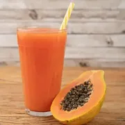 Sucos de Polpa & Natural: Suco Polpa Mamão Com Laranja com água - Suco Polpa de Mamão com Laranja batido com água.