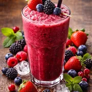 Sucos de Polpa & Natural: Suco Polpa Frutas Vermelhas com água - Suco Polpa de Frutas Vermelhas batido com água.