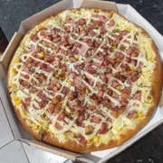 Especiais: 32- Mista - Pizza Grande (Ingredientes: Molho, Mussarela, Ovos, Ervilha, Milho, Lombo, Calabresa, Catupiry, Bacon)