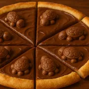 Edicao Limitada Mes das Mulheres: Broto De tortuguita e chocolate - Broto doce de chocolate ao leite e tortuguita (4 fatias) (fina camada de mussarela na base)