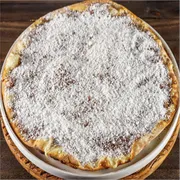 Doces: Prestígio - Pizza Gigante (Ingredientes: Chocolate Preto, coco, Creme de Leite, Leite Condensado, Mussarela)
