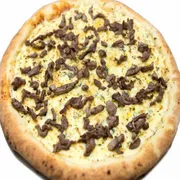 Nobres: Alcatra na Mostarda - Pizza Gigante (Ingredientes: Alcatra, Molho de Tomate, Mostarda, Mussarela, Orégano)