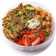 Poke Arte: Poke Arte Shimeji - Poke Arte (Ingredientes: Arroz, Cebola Roxa, Cream Cheese, Salmão grelhado, Shimeji)